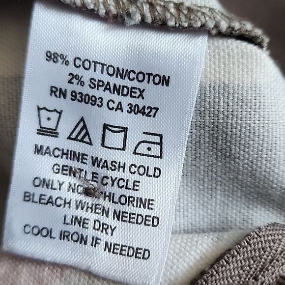 NIC & ZOE Size 6 Abstract Plum Olive Wood & Coral Cotton Skirt - Picture 6 of 7